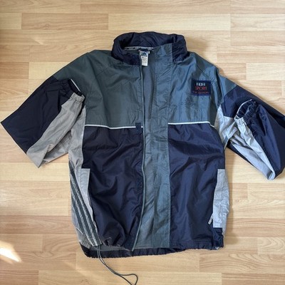 Vintage Adidas Windbreaker Jacket 90s Color Block Old School Style Size L / XL