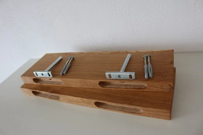 2xWandboard Eiche Wild Massiv Holz Board Regal Steckboard Regalbrett Baumkante ! - Bild 1 von 4