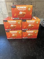 5 Dunkin Pumpkin Spice Flavored Coffee Keurig K Cup Pods 10 Count x 5.
