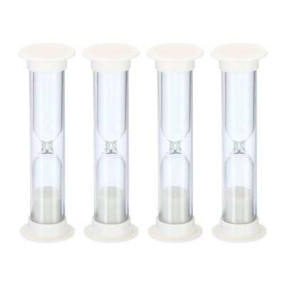 1 Minute Sand Timer, 4 Stück Sanduhr Countdown Weißglas