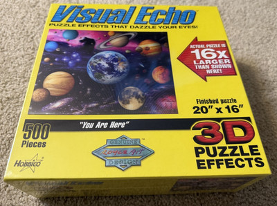 Visual Echo 3D You Are Here 500 Piece Puzzle Universe Planets New Factory Sealed