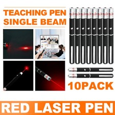 10Pcs Small 650nm Red Laser Pointer Pen Single Point Visible Beam Lazer Pet Toys
