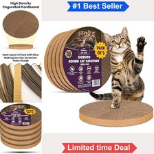 Cat Scratcher Pads 5 Pack Natural Recycled Cardboard Replacement for Active