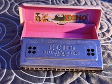M. HOHNER Echo Harp Tremolo Harmonica C G Keys Bell Metal Reeds Beaver Brand