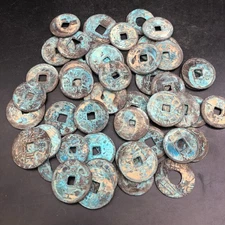 50Pcs Old Chinese China Dynasty Bronze Coin Ancient Currency monetary Cash Coin