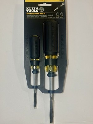 Klein Tools 85153K Slotted Screwdriver Set 2-Piece Cushion Grip Black/Yellow