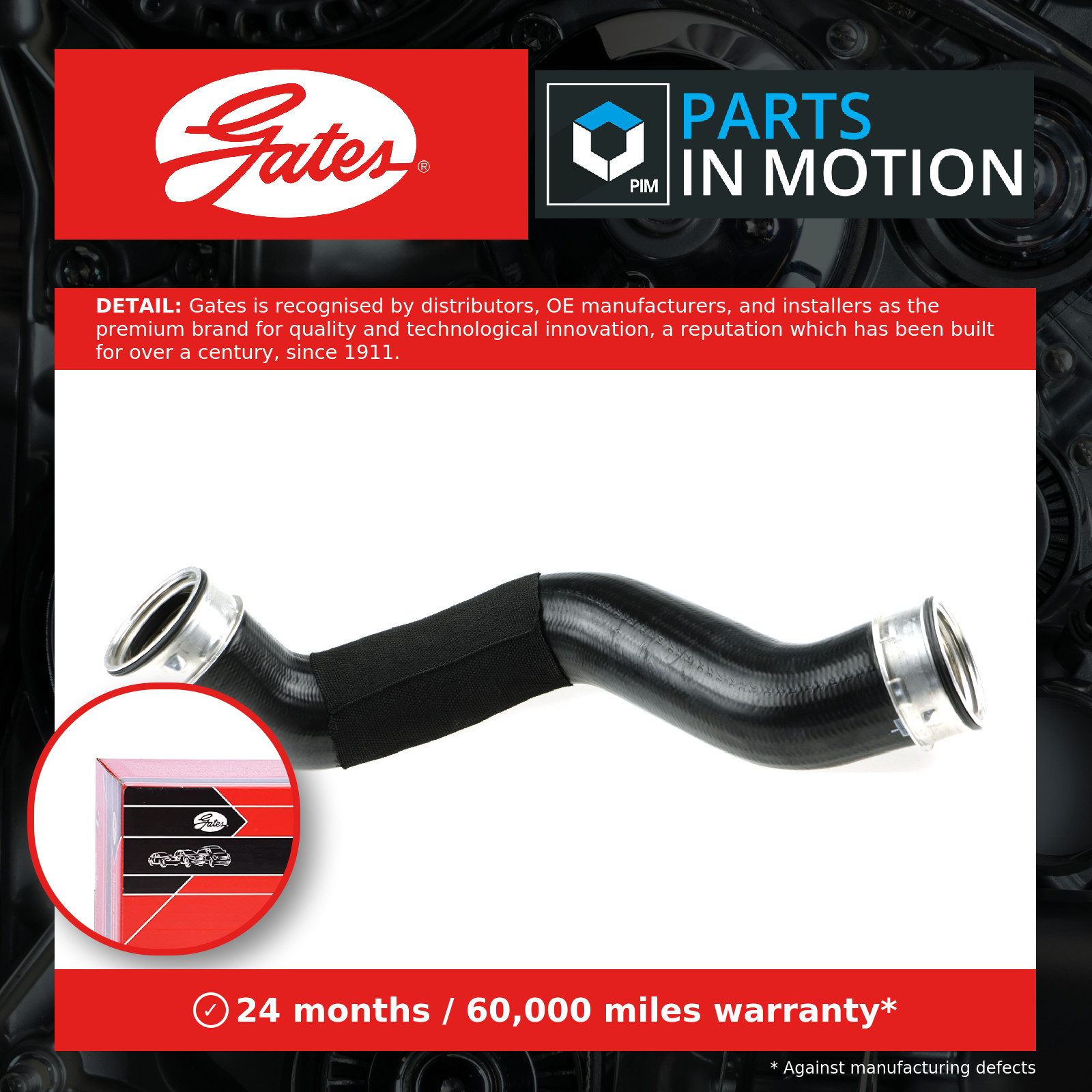 Air duct pipe AEM (Ethylene Acrylate Rubber) 09-0426 GATES for MERCEDES-BENZ CLS - Image 18