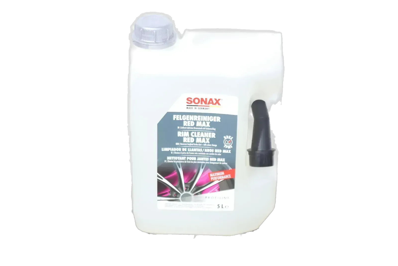 Sonax Profiline Pulitore Cerchi Red Max 5L per Cerchi in Lega e Cerchi in Acciaio 1L/10,2