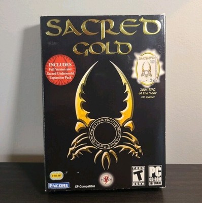 Sacred Gold by Encore PC CD Rom Computer Video Game Incl. Sacred Underworld