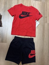 Nike Toddler Boy T-Shirt  Shorts Set  Red  Black Size 2T Outfit
