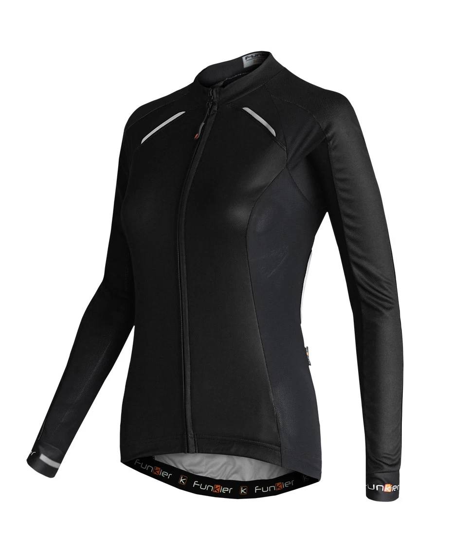 Funkier Odessa Ladies Summer Long Sleeve Jersey in Black Large