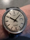 Vintage 70s Timex Viscount Automatic Textured Dial – UK Made!