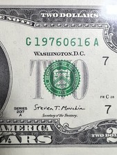 June 16, 1976 (G 19760616 A) BIRTHDAY Note $2 Two Dollar Bill *UNC*