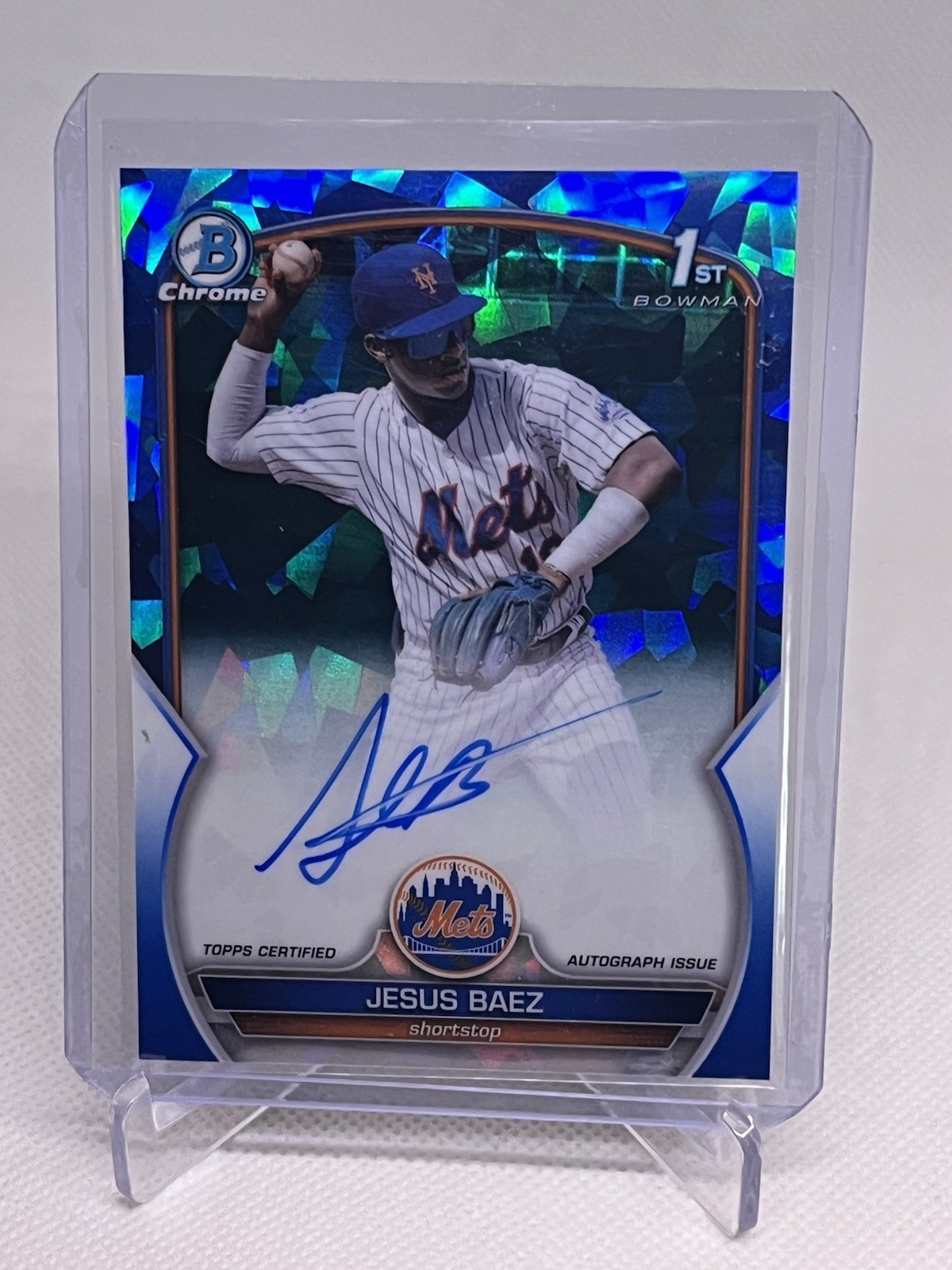2023 Bowman Chrome Sapphire 1st Jesus Baez Auto - Mets