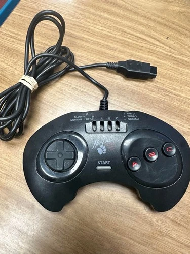 Madcatz Controller For Sega For Sega Genesis Vintage Black Gamepad