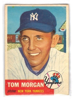 1953 Topps Baseball New York Yankees Pitcher Tom Morgan #132