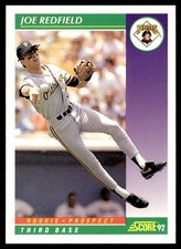 1992 Score Joe Redfield Rookie Pittsburgh Pirates #412