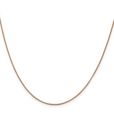 14K Rotgold Box Kette Halskette, 0,7 mm