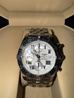Breitling Chrono Cockpit A13358 White Dial 39mm Automatic Watch + Box and link — photo 1