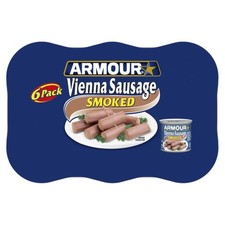 Armour Star Vienna Sausage, Smoked Flavored, Ready to 4.6 Ounce Pack of 6