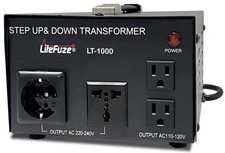 LiteFuze Step Up  Down Voltage Transformer LT-1500UD 1500W 110v To 220v Convert