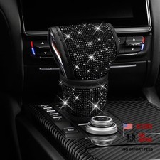 Bling Auto Gear Shift Knob Cover, Car Shifter Cover, Sparkly Crystal Black