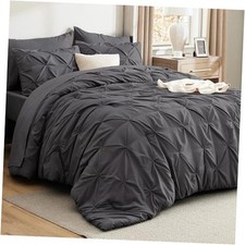 Size Comforter Set Dark Grey - Bed in a Bag Bedding Set 7 King 06 - Dark Grey