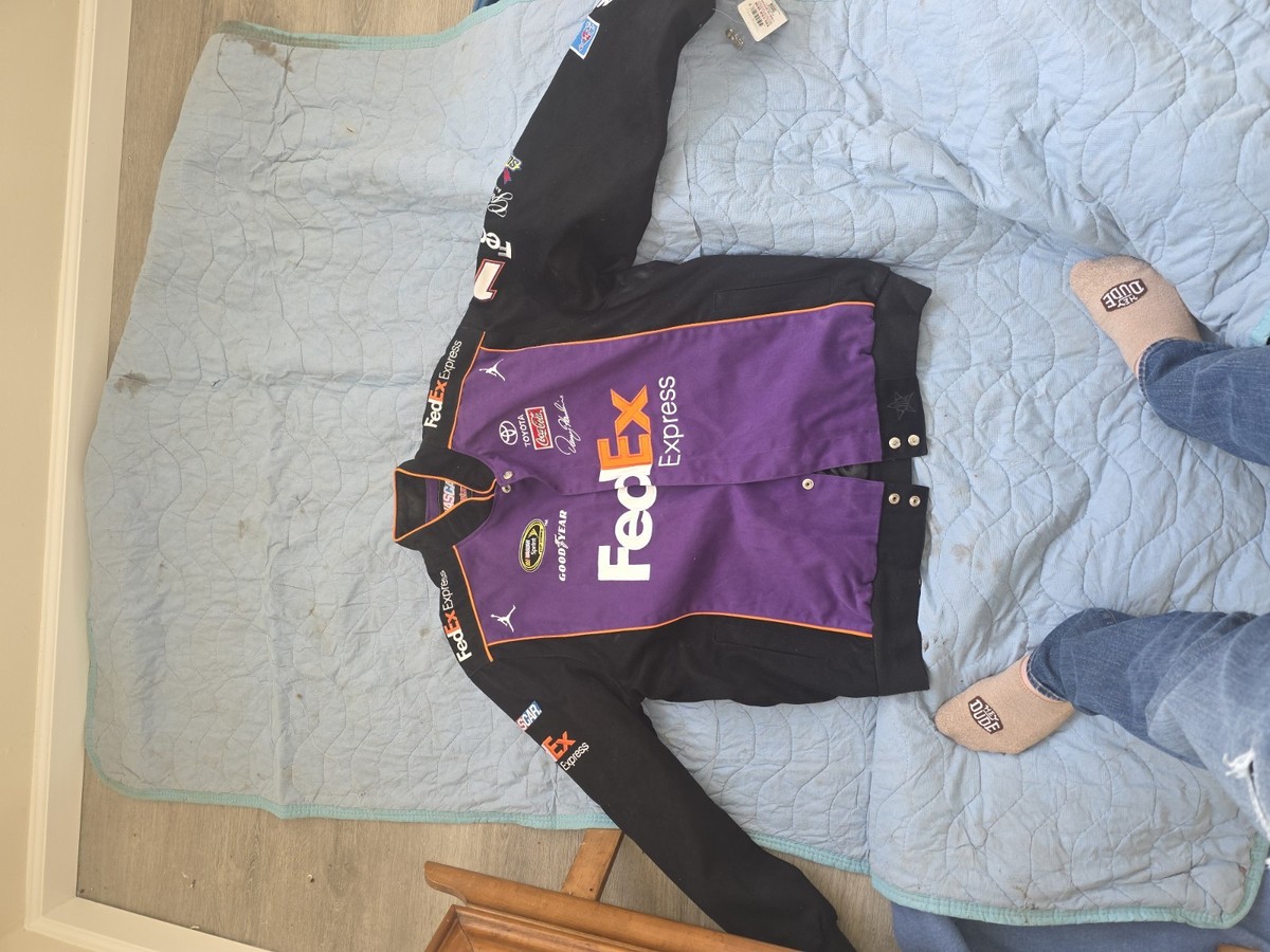 NASCAR FedEx Express Racing Jacket XL Denny Hamlin NWT JH Design