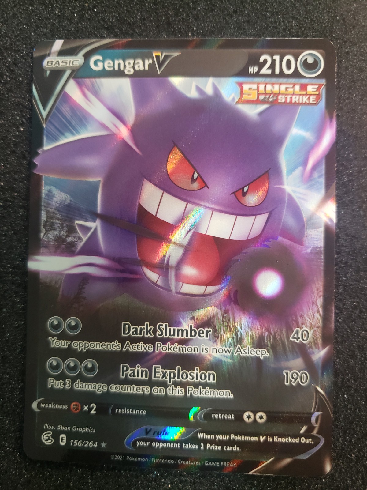Gengar V NM #156 SWSH08: Fusion Strike PKM