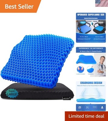 Super Large Gel Seat Cushion - Ultimate Pressure Relief for Tailbone & Sciatica