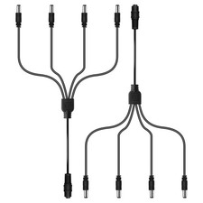 DC 1 Female to 4 Male Output Power Splitter Cable 30 Pcs 1 to 4 Plug DC CCTV