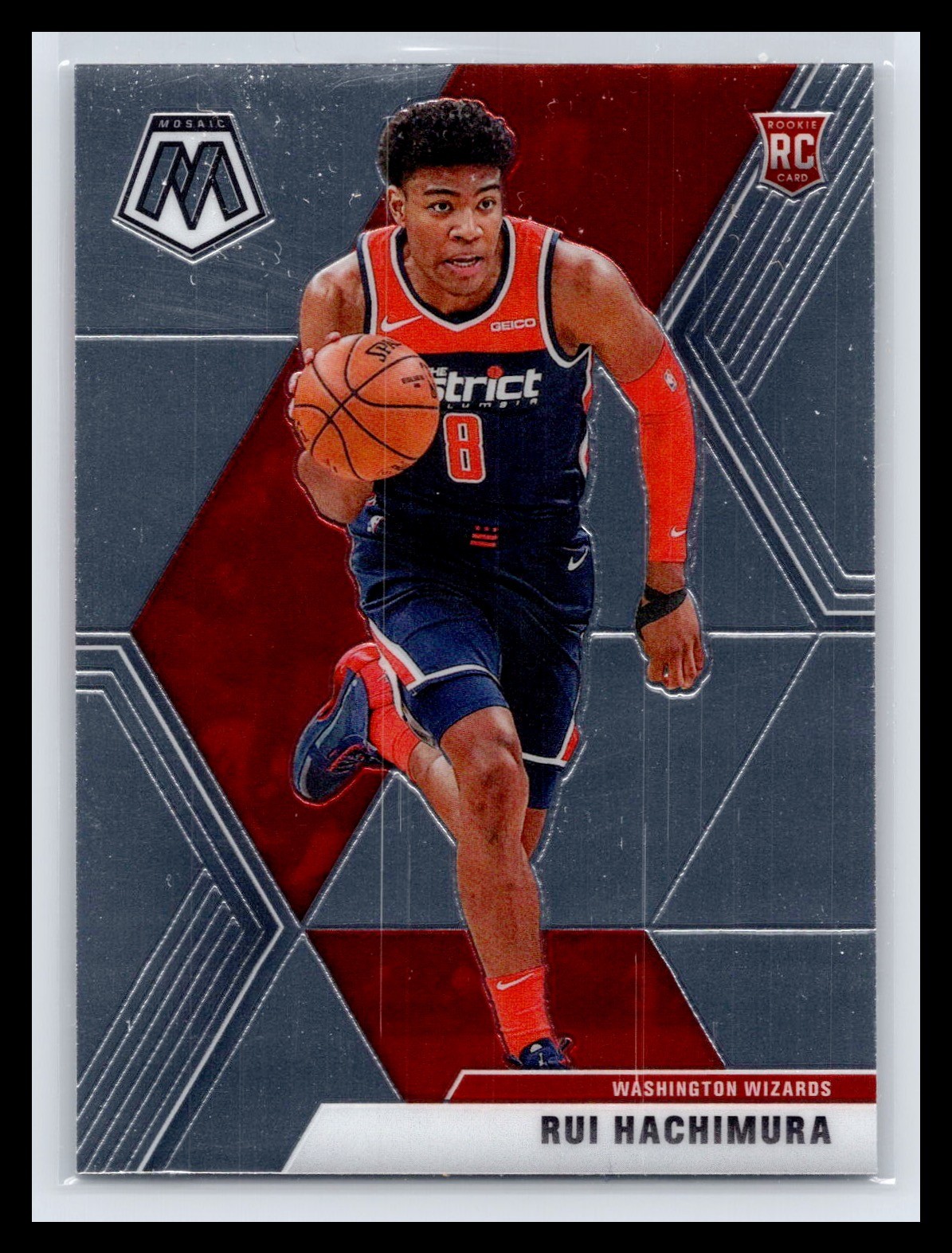 2019-20 Panini Mosaic #231 Rui Hachimura Base Rookie Card RC Washington Wizards