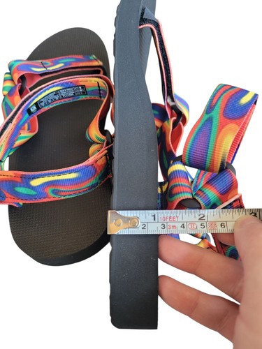 Nuevo TEVA W:12 M:10 Original Universal Rainbow Pride LGBTQ+ Sandalia Unisex - Imagen 13 de 14