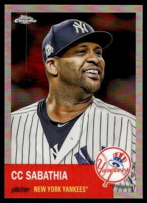 2022 Topps Chrome Platinum Anniversary Rose Gold Refractor CC Sabathia /75 New