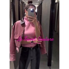 ZARA WOMAN FW25/26 PINK SOFT KNIT SHORT SLEEVE JUMPER ALL SIZES 5536/135/620