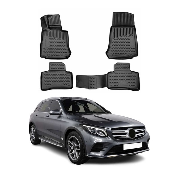 Omac Gummi FußMatten FüR Mercedes GLC X253 C253 2015-2022 TPE Automatten-image