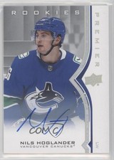 2020-21 Upper Deck Premier Rookies Silver Spectrum Nils Hoglander #90 Auto w4h