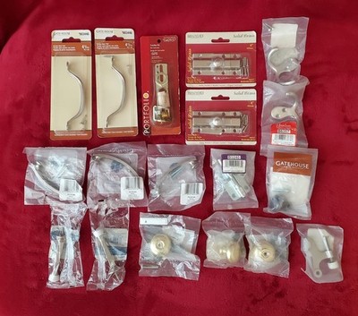 CABINET/DOOR HARDWARE by BRAINERD GATEHOUSE-KNOBS, HANDLES, DEAD BOLTS-18 TOTAL