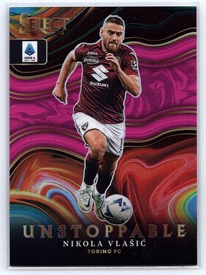 2022-23 Panini Select Serie A #19 Nikola Vlasic Unstoppable Pink #/25