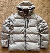Y2K Nike Sportswear 650 Puffer Jacket Mens Large Gray Blue Goose Down Hooded
