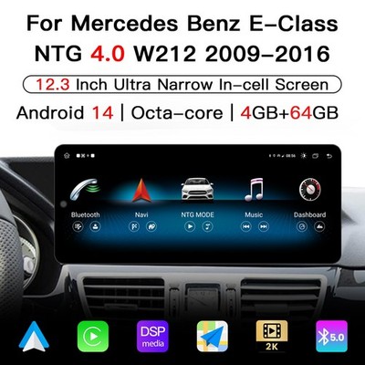 12.3''Android Car Radio For Benz E Class W212 S212 2009-2016 Multimedia Screen