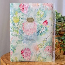 Vintage Hawaii Photo Album Yuko Green Protea Floral 4x6 60 Photos NEW