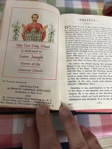 Saint Joseph Daily Missal Catholic Book NY Latin Mass Revised Edition Vintage - Picture 12 of 15