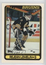 1990-91 Topps Tiffany Reggie Lemelin #343 t4m