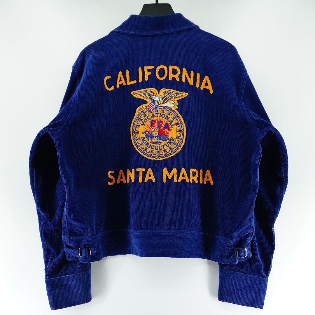 60s 70s Vintage FFA Jacket California Chainstitch Nav… - Gem