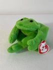 Vintage Ty Beanie Baby Legs Green Frog 3rd Gen. Hang Tag 1st Gen. Tush Tag