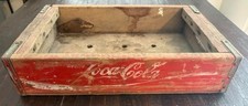 Vintage Coca-Cola Red Wood Bottle Crate Wooden Box Coke Antique 18x12x4