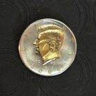 DANBURY MINT,    2006-P  KENNEDY HALF DOLLAR, GOLD AND SILVER PLATED