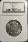 1964 D Kennedy 50c Error VP-002 Triple Die 90% Silver NGC MS 64 2524741-004