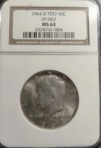 1964 D Kennedy 50c Error VP-002 Triple Die 90% Silver NGC MS 64 2524741-004